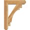 Ekena Millwork Merced Craftsman Rough Sawn Bracket w/ Offset Brace, Western Red Cedar, 6"W x 22"D x 30"H BKT0604X22X30MRC04RWR - alternate 2